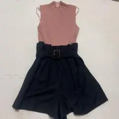 SNIDEL ノースリニットドッキングロンパース