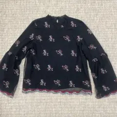 alicia PAGEBOY フレアスリーブブラウス 刺繍入り