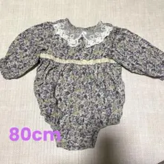 Cottoli 花柄 ロンパース レース襟