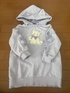 mezzo piano 猫　動物ふわふわ　パーカーワンピ