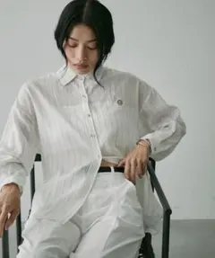 NUJOH ブラウス シャツ リラックス ストライプ ブラウスのサムネイル