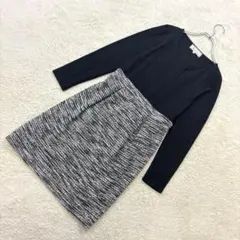 ロペピクニック【38】黒系 ミックスカラー ドッキングワンピース おしゃれ着 春のサムネイル