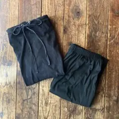 ブラック ロングスカート ワイドパンツ 2点セットのサムネイル