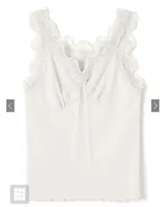 GRL メロウフリルフロントリボンレースキャミソール［ze295］