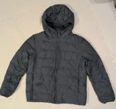 UNIQLO 中綿コート 150 グレー フード付き