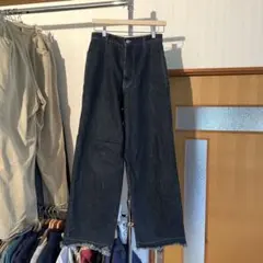Soerte ダークブルー ワイドレッグデニム　サイズ1