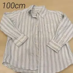 100cm　キッズ　ストライプ　フォーマル　シャツ