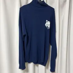 MAISON KITSUNÉ ネイビー タートルネック L