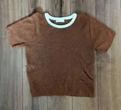 MINIMINI STORE ブラウン 半袖ニット
