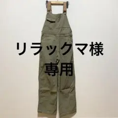 美品✨サロペット　カーキ　ウエストゴム　カジュアル