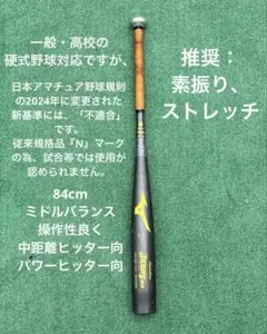一般硬式金属バット　ミズノ グローバルエリート　　　Jkong M3 NJ703のサムネイル
