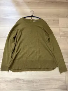 H&M CONSCIOUS ニット L カーキ系 オリーブ イエロー寄り