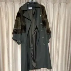 MURUA ロングコート フェイクファー切替 カーキのサムネイル