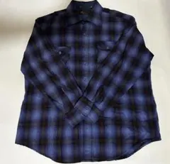 RRL マイクロチェックシャツ 長袖 人気カラー ブルー/ブラック XS 