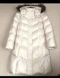 【美品】UNIQLO プレミアムダウン　ロングダウンコート　フード付き Ｌサイズ