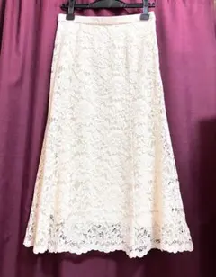 ユニクロ　レースマーメイドスカート　アイボリー　Mサイズ
