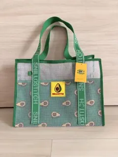 海外限定❣️SNILLO STITCH トートバッグ グリーン アボカドメッシュ 