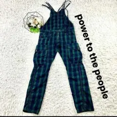 【パワートゥザピープル】オールインワン　サロペット　オーバーオール　チェック柄