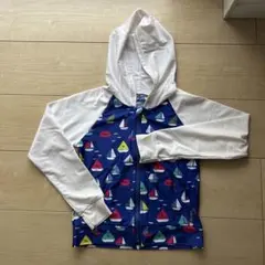ラッシュガード　青白　120 futafuta ブルー　ホワイト　パーカー