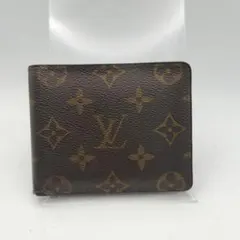 ルイヴィトン　折財布　財布　モノグラム　ポルトフォイユミュルティプル　ブラウン