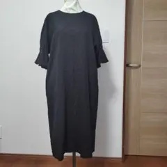 ジャーナルスタンダード フレアスリーブ ロング ワンピース 黒