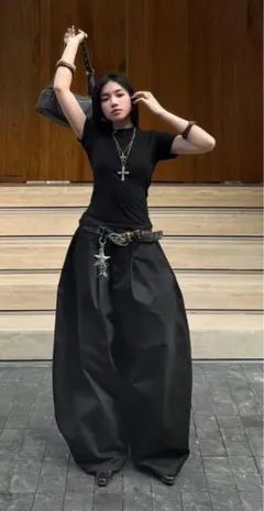 Chousen kaki wide-leg unisex push push 似