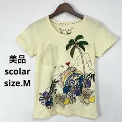 57 美品 scolar スカラー 南の島　Tシャツ