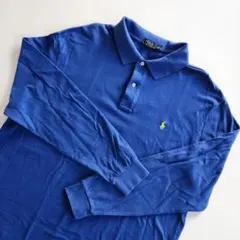 【Polo Ralph Lauren】ラルフ 青 長袖ポロシャツ 2XLT　秋物