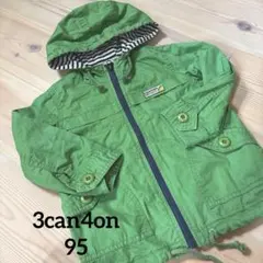 3can4on キッズ ジャケット 95 グリーン