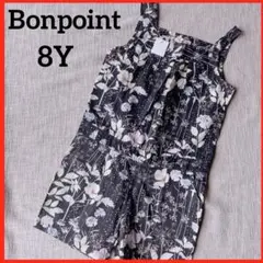 ⭐️ダグ付新品⭐️Bonpoint 花柄ノースリーブロンパース 黒　8Y