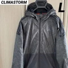 アディダス/adidas フード付きウインドブレーカー L/裏起毛/ブラック