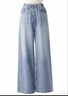 ドゥロワー ⭐︎美品⭐︎ブリーチデニム5Pドロストパンツ⭐︎36サイズのサムネイル