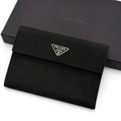 プラダ 長財布 ナイロン レザー トライアングル 三角プレート 二つ折り