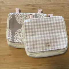 移動ポケット 花柄 チェック柄 2点セット