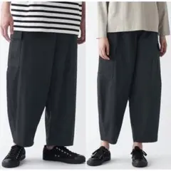 【廃盤】無印良品MUJILabo　チノカーゴワイドパンツ 黒 Sサイズ