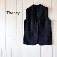 ＊Theory セオリー＊ テーラードジレ ベスト リネン 春夏 P/S クロのサムネイル