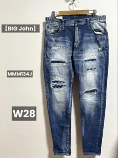 【BIG John】ビッグジョン MMM134J デニム W28パッチワークのサムネイル