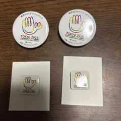 東京2025 デフリンピック　ピンバッジ2個　缶バッチ 2個