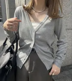 KOBE LETTUCE カーディガン　UVカット　グレー