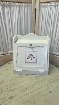 マニー ステンシルローズ ベンチ型小物入れ ミニ家具 ファニチャー