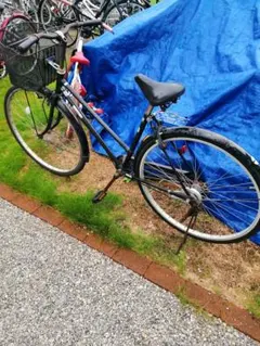 昭和　ブリヂストン　ロッドブレーキ仕様　シティサイクル 青 美品 ブリヂストン 実用車 昭和 レトロ 自転車 ビンテージ ロッド