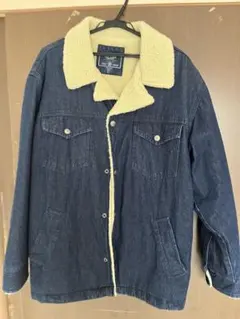 デニムジャケット ボア襟付き