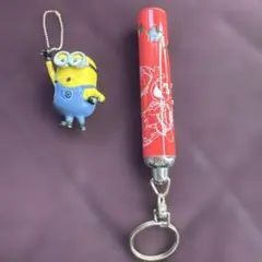 USA 2010年　セサミストリートライト&ミニオン　キーホルダーセット