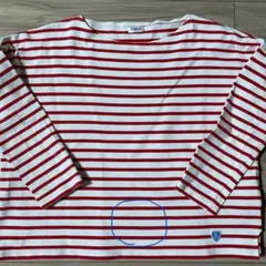 ORCIVAL ボートネック 長袖 オフホワイト×レッド ボーダー F