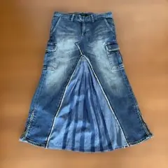 デニムリメイクロングスカート