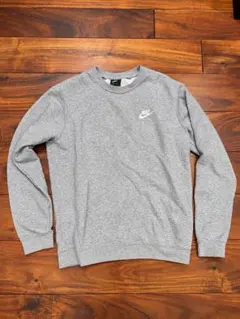 NIKE ナイキ スウェット トレーナー グレー 刺繍ロゴ スウッシュ