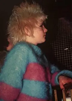 スペシャル！毛足長ターコイズモヘアカーディガン60s〜70sスコットランド製