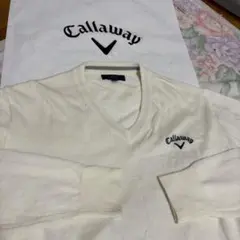 極美品サイズLL/Callaway秋冬/快適ストレッチ/Vネック/ニットセーター