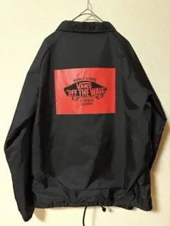 VANS バンズ ナイロンジャケット コーチジャケット 黒 M ロゴ　美品