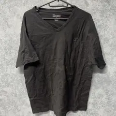 Champion ブラック Vネック Tシャツ L